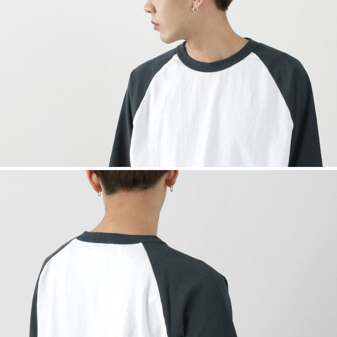 WALLA WALLA SPORT(ワラワラスポーツ) 七分袖 2トーン ベースボール Tシャツ