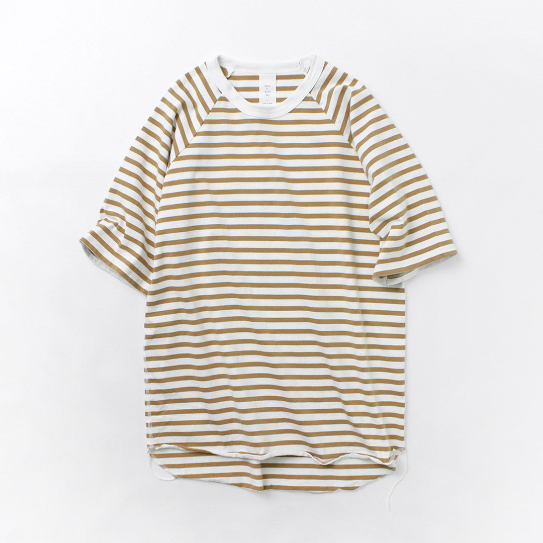 【30%OFF】HAVE A GOOD DAY(ハブアグッドデイ) ボーダー ルーズショートスリーブTシャツ