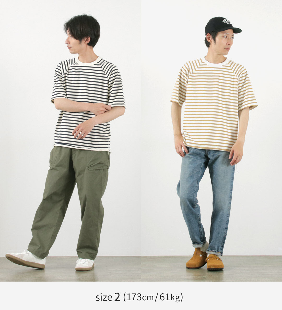 【30%OFF】HAVE A GOOD DAY(ハブアグッドデイ) ボーダー ルーズショートスリーブTシャツ