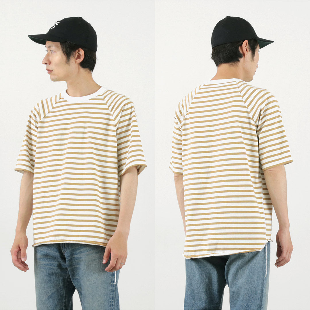 【30%OFF】HAVE A GOOD DAY(ハブアグッドデイ) ボーダー ルーズショートスリーブTシャツ