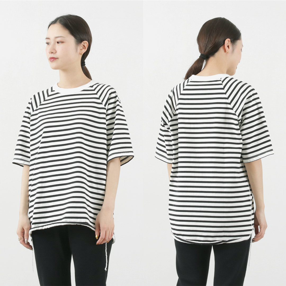 【30%OFF】HAVE A GOOD DAY(ハブアグッドデイ) ボーダー ルーズショートスリーブTシャツ