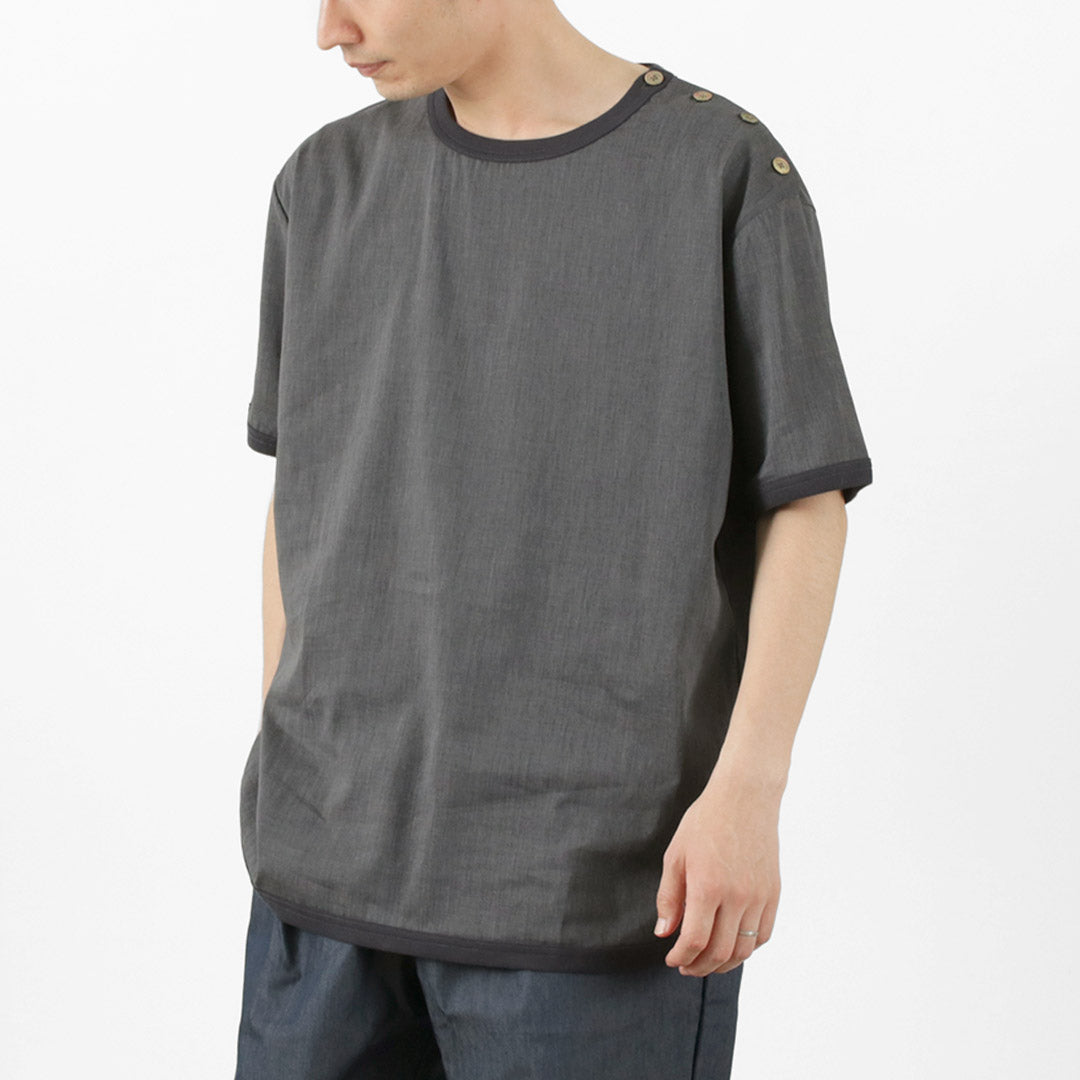 【30%OFF】RE MADE IN TOKYO JAPAN(アールイー) リネン クールマックス ボタンバスク