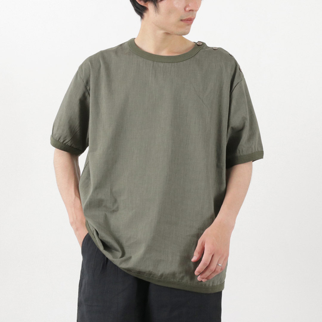 【30%OFF】RE MADE IN TOKYO JAPAN(アールイー) リネン クールマックス ボタンバスク