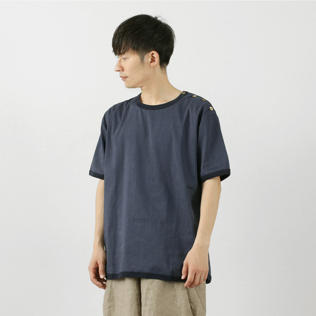 【30%OFF】RE MADE IN TOKYO JAPAN(アールイー) リネン クールマックス ボタンバスク