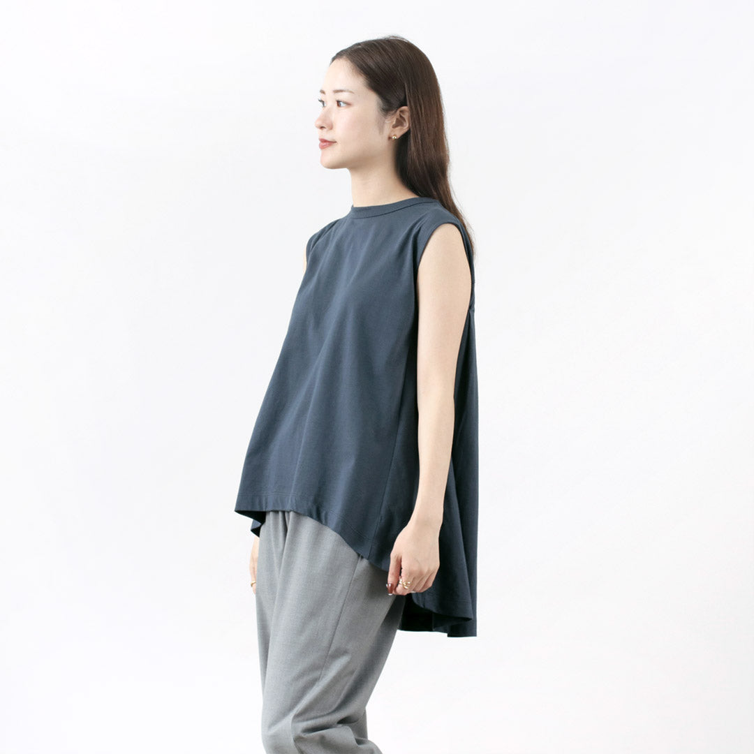 【50%OFF】MAO MADE(マオメイド) ふわり天竺 おりがみ ノースリーブ プルオーバー