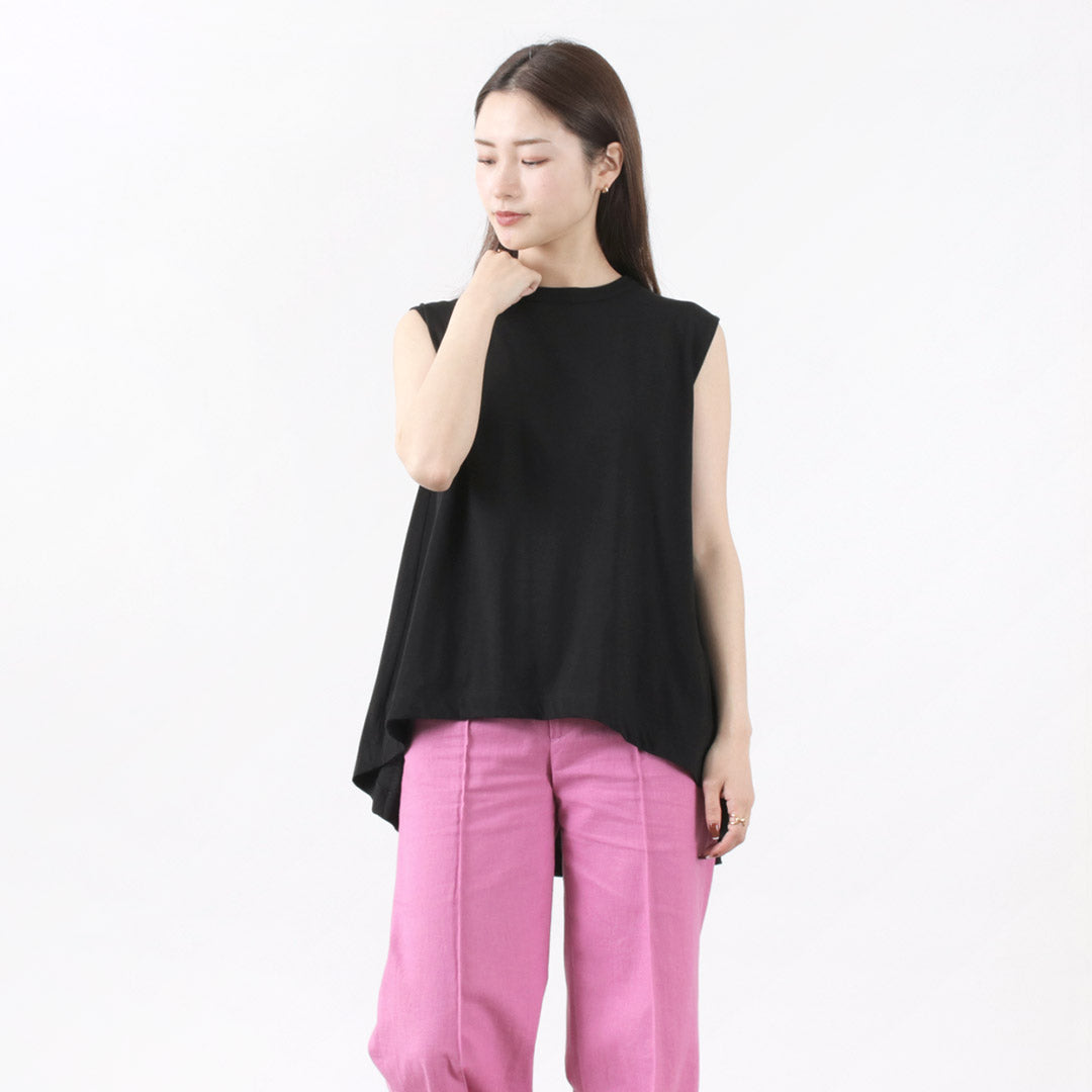 【50%OFF】MAO MADE(マオメイド) ふわり天竺 おりがみ ノースリーブ プルオーバー