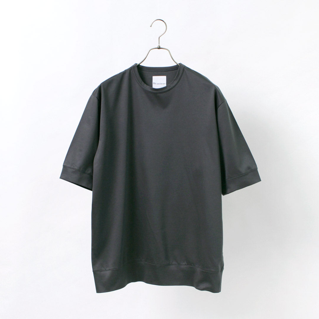 RE MADE IN TOKYO JAPAN(アールイー) ハーフスリーブ ワイドドレスTシャツ