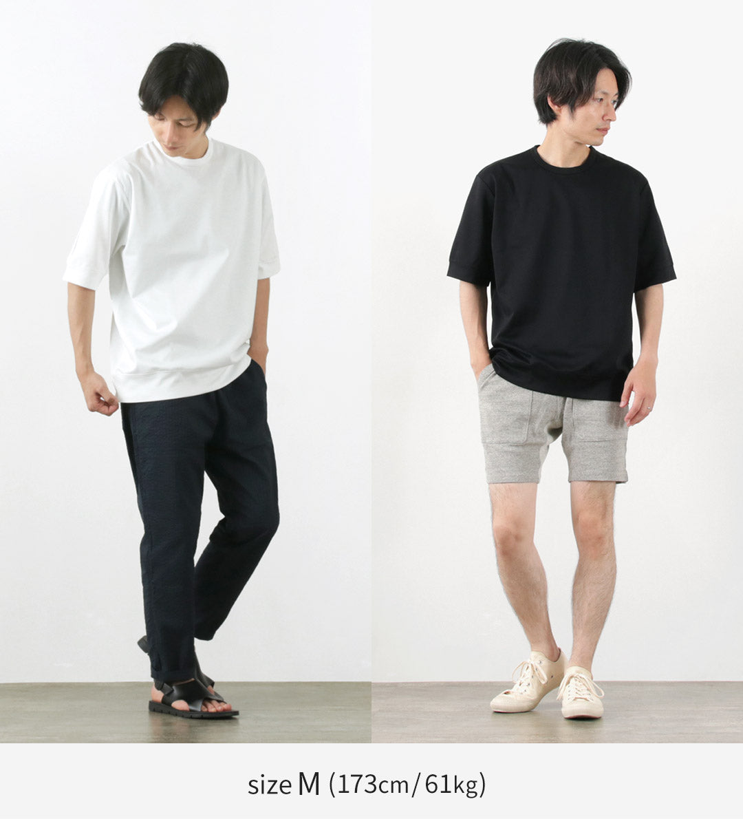 RE MADE IN TOKYO JAPAN(アールイー) ハーフスリーブ ワイドドレスTシャツ