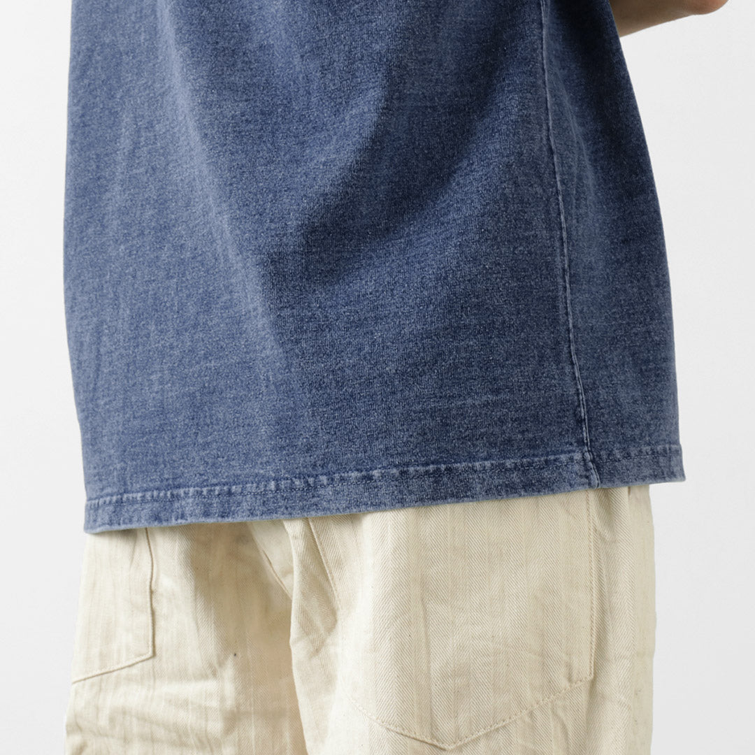 GOOD ON(グッドオン) ショートスリーブ ヘビークルーネックTシャツ インディゴシェーブ 半袖 ピグメントダイ 綿 コットン メンズ 日本製 GOST2109 IS S/S HVY CREW TEE