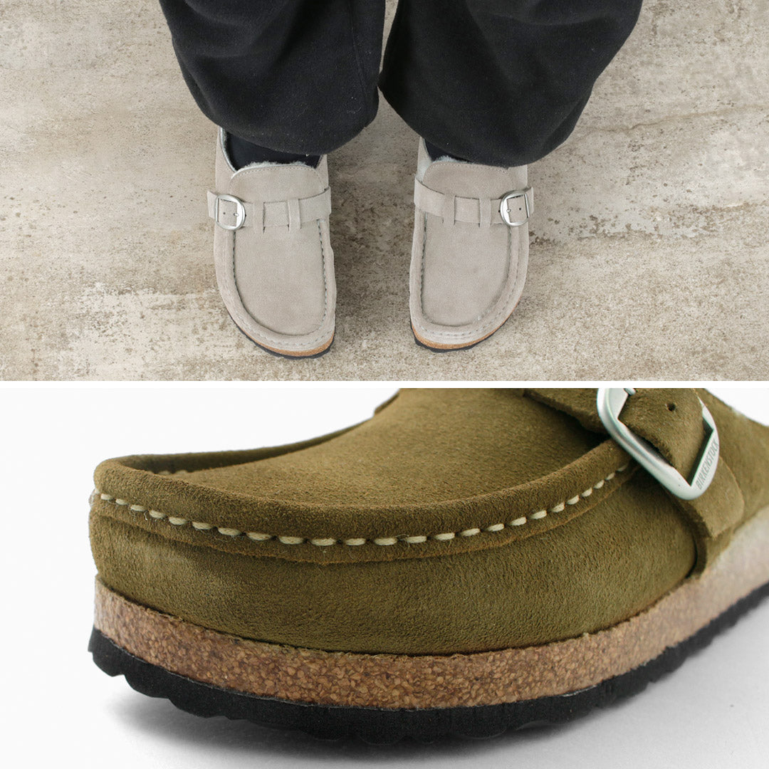 【50%OFF】BIRKENSTOCK(ビルケンシュトック) バックリー シアリング / スエードレザー ファー ベロアレザー ボア レディース 靴 シューズ サンダル 天然皮革 ナローフィット BUCKLEY SHEARLING SUEDE LEATHER/FUR【セール】