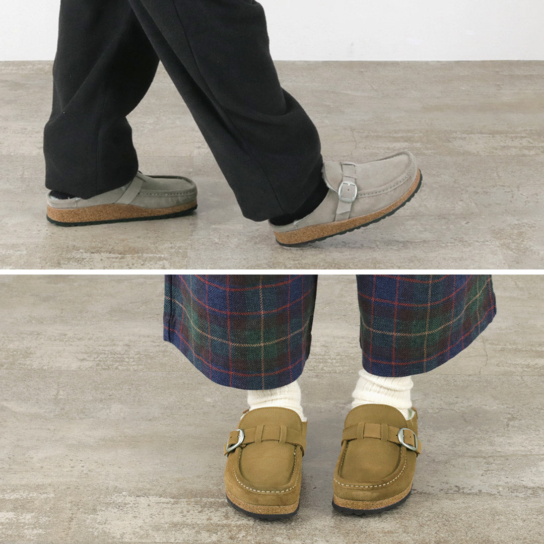 【50%OFF】BIRKENSTOCK(ビルケンシュトック) バックリー シアリング / スエードレザー ファー ベロアレザー ボア レディース 靴 シューズ サンダル 天然皮革 ナローフィット BUCKLEY SHEARLING SUEDE LEATHER/FUR【セール】