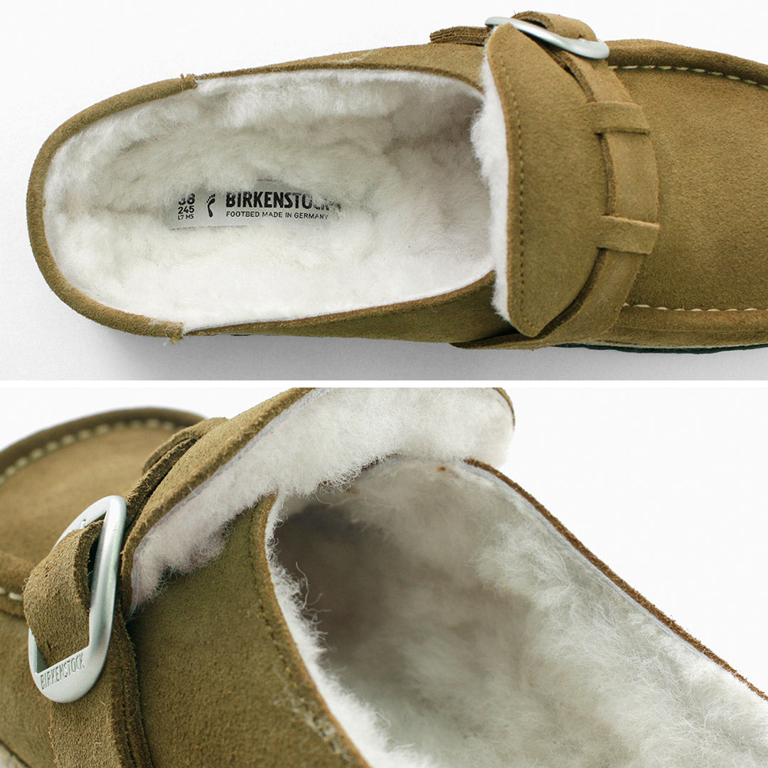 【50%OFF】BIRKENSTOCK(ビルケンシュトック) バックリー シアリング / スエードレザー ファー ベロアレザー ボア レディース 靴 シューズ サンダル 天然皮革 ナローフィット BUCKLEY SHEARLING SUEDE LEATHER/FUR【セール】