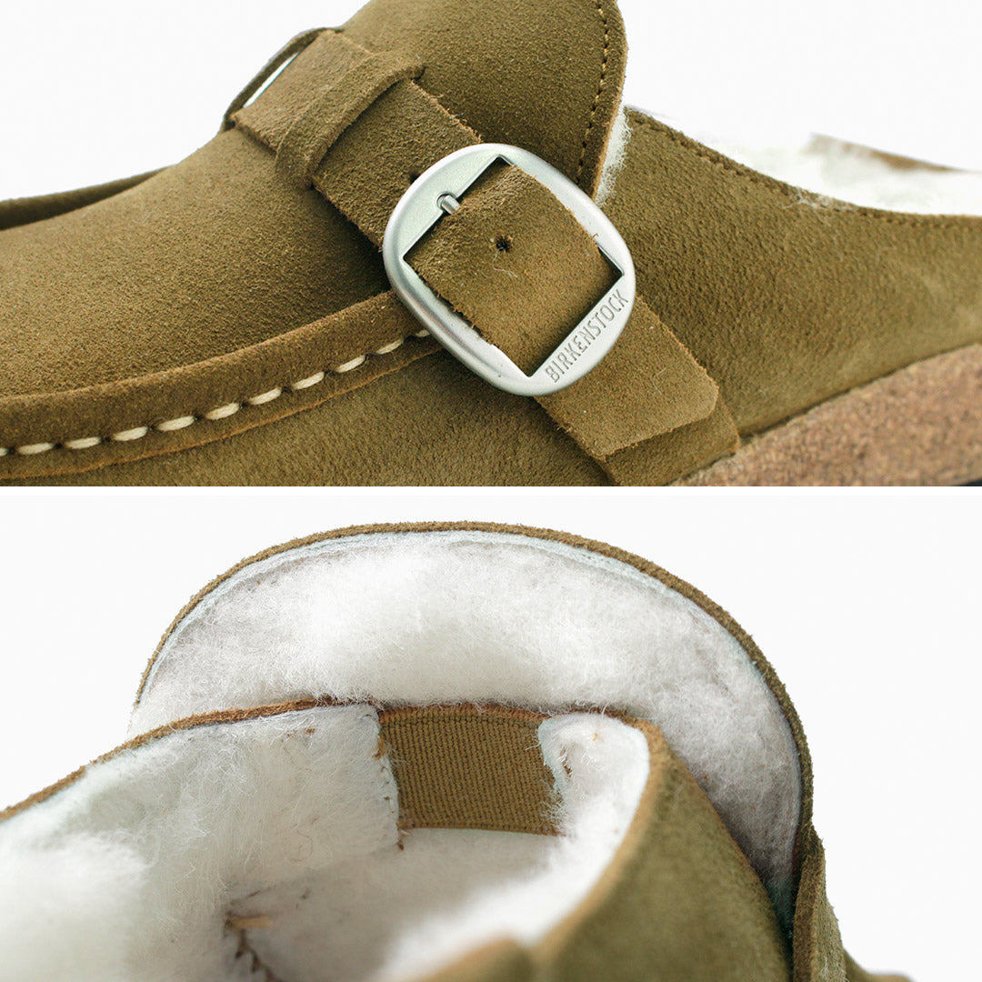 【50%OFF】BIRKENSTOCK(ビルケンシュトック) バックリー シアリング / スエードレザー ファー ベロアレザー ボア レディース 靴 シューズ サンダル 天然皮革 ナローフィット BUCKLEY SHEARLING SUEDE LEATHER/FUR【セール】