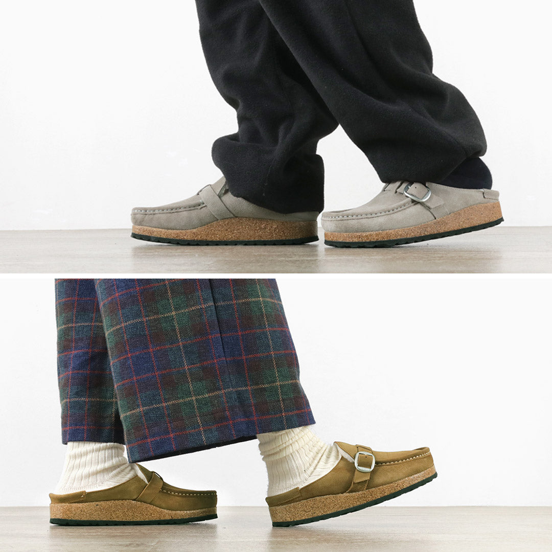 【50%OFF】BIRKENSTOCK(ビルケンシュトック) バックリー シアリング / スエードレザー ファー ベロアレザー ボア レディース 靴 シューズ サンダル 天然皮革 ナローフィット BUCKLEY SHEARLING SUEDE LEATHER/FUR【セール】