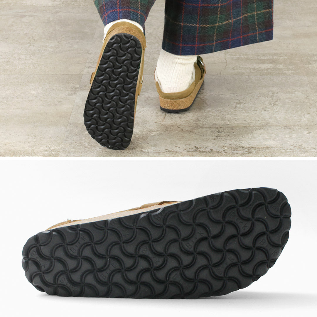 【50%OFF】BIRKENSTOCK(ビルケンシュトック) バックリー シアリング / スエードレザー ファー ベロアレザー ボア レディース 靴 シューズ サンダル 天然皮革 ナローフィット BUCKLEY SHEARLING SUEDE LEATHER/FUR【セール】