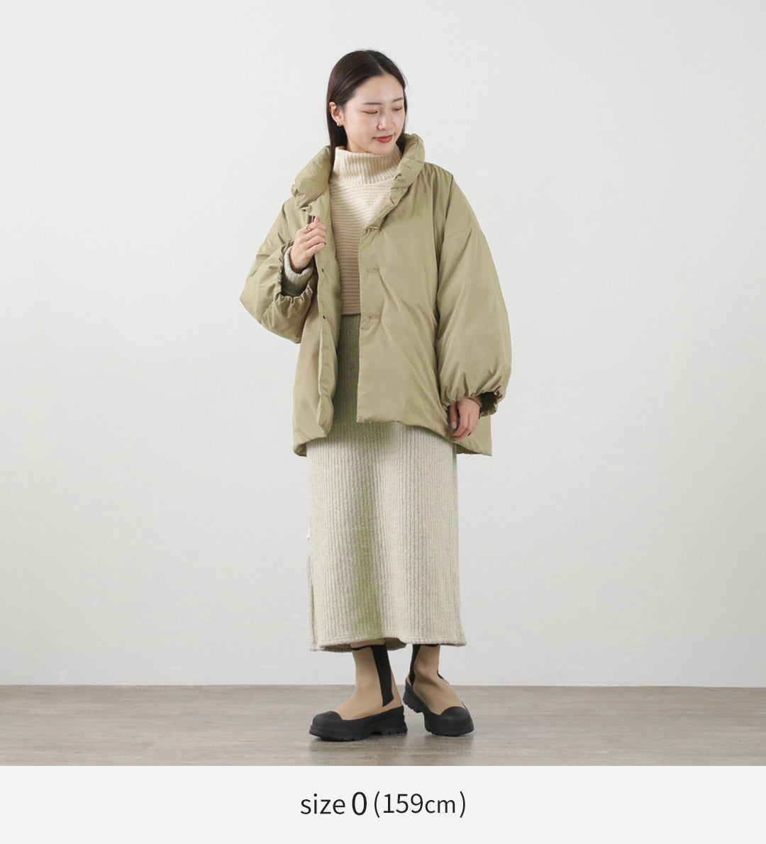 【30%OFF】LOFTLABO(ロフトラボ) VILA スタンドカラー オーバーダウンジャケット レディース アウター 長め 軽量 無地 カワダフェザー 日本製 VILA STANDCOLLAR DOWNJACKET【セール】