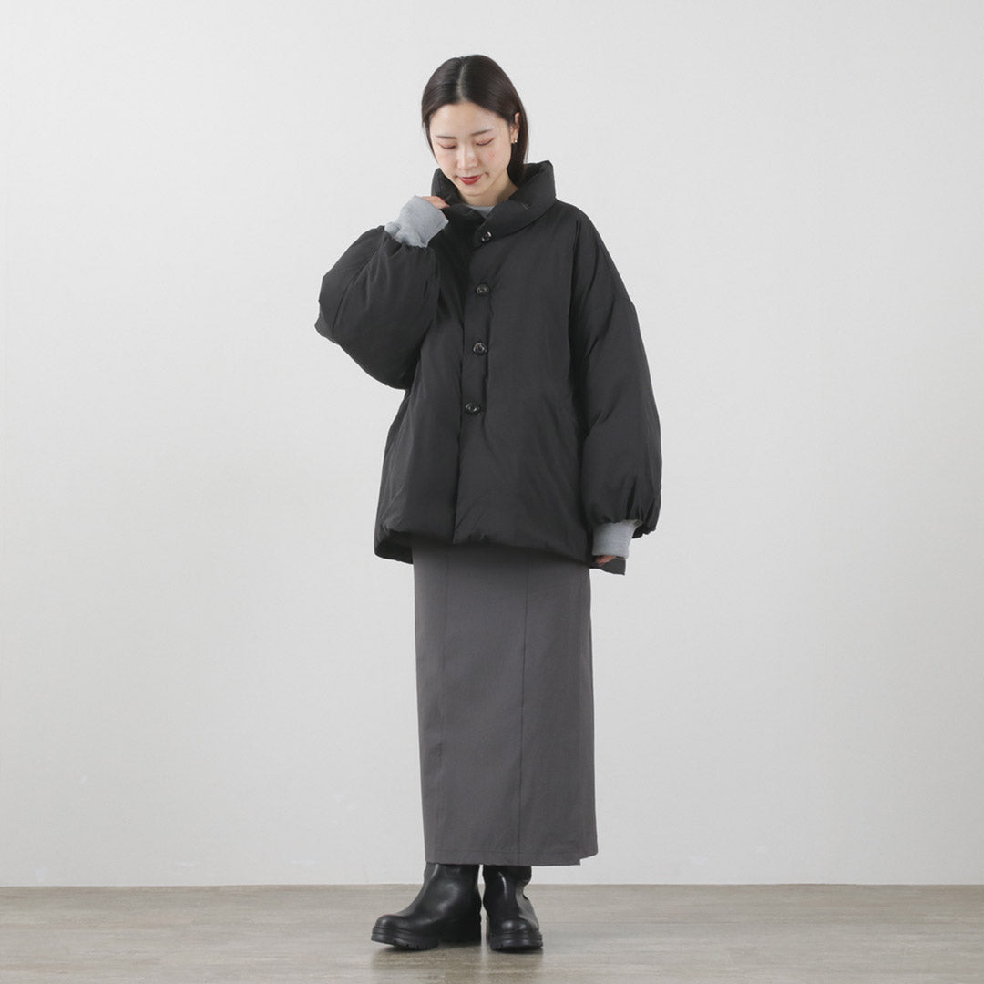 【30%OFF】LOFTLABO(ロフトラボ) VILA スタンドカラー オーバーダウンジャケット レディース アウター 長め 軽量 無地 カワダフェザー 日本製 VILA STANDCOLLAR DOWNJACKET【セール】