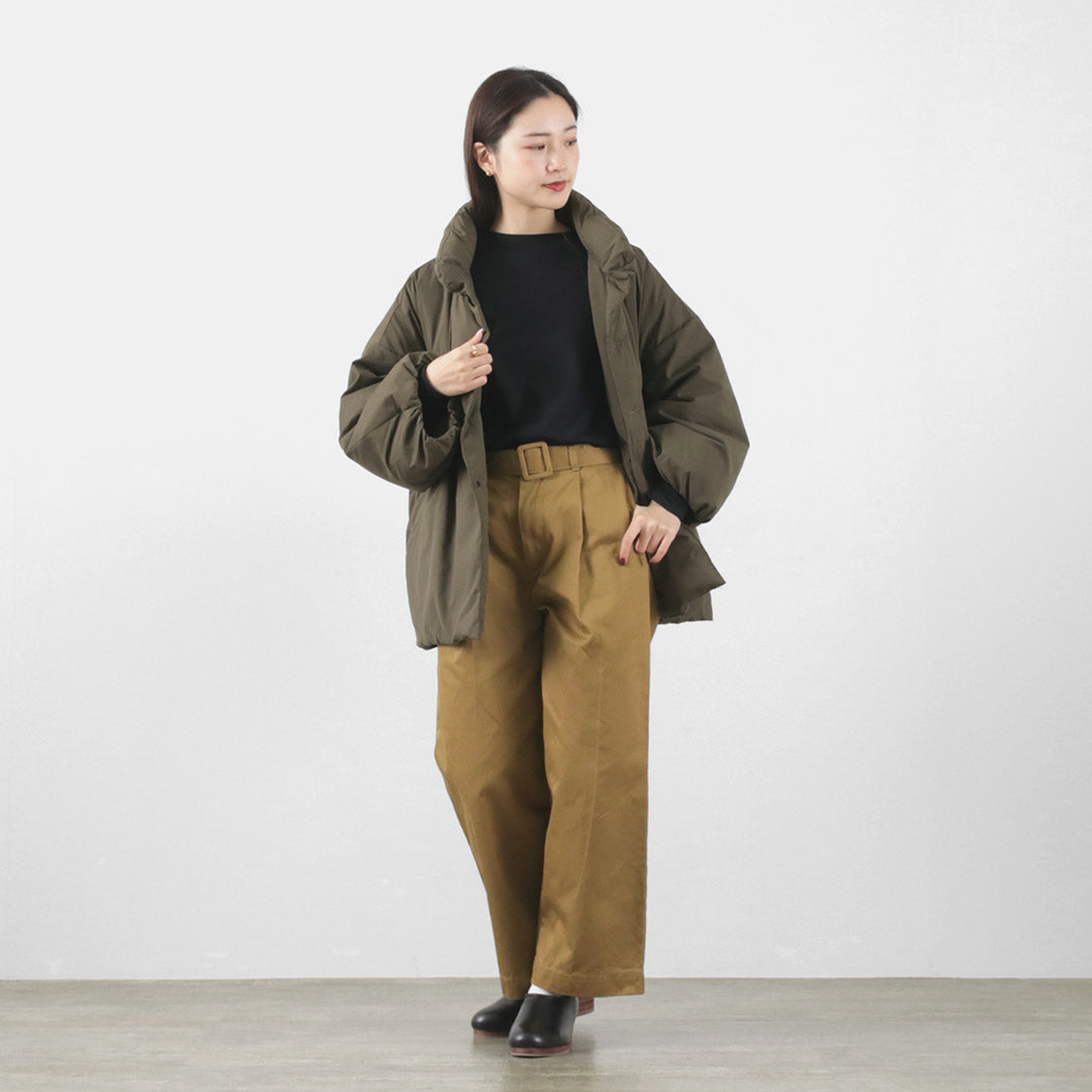 【30%OFF】LOFTLABO(ロフトラボ) VILA スタンドカラー オーバーダウンジャケット レディース アウター 長め 軽量 無地 カワダフェザー 日本製 VILA STANDCOLLAR DOWNJACKET【セール】
