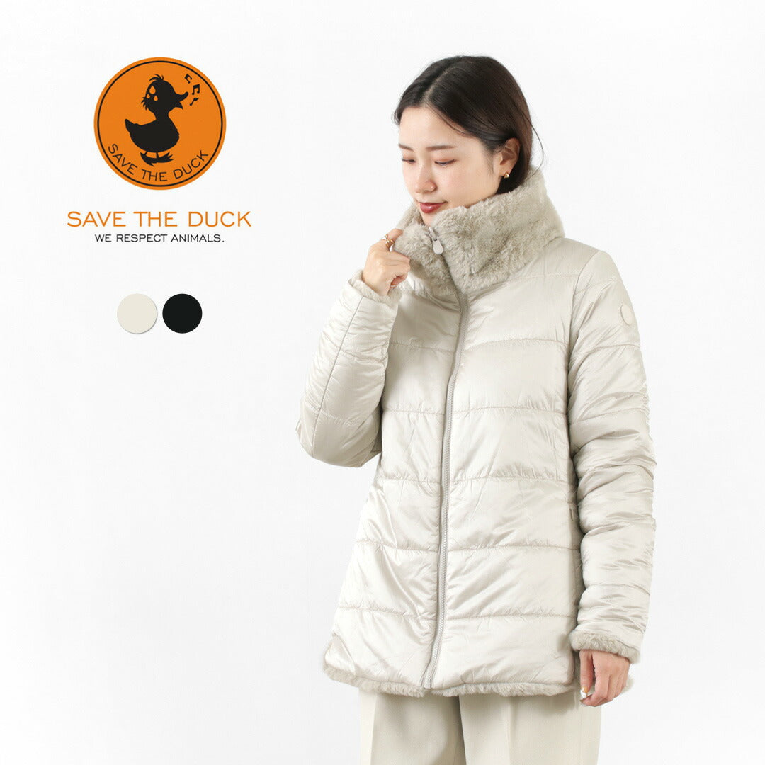 【30%OFF】SAVE THE DUCK(セーブザダック) ナタリー シンセティックダウン リバーシブル ファースタンドジャケット