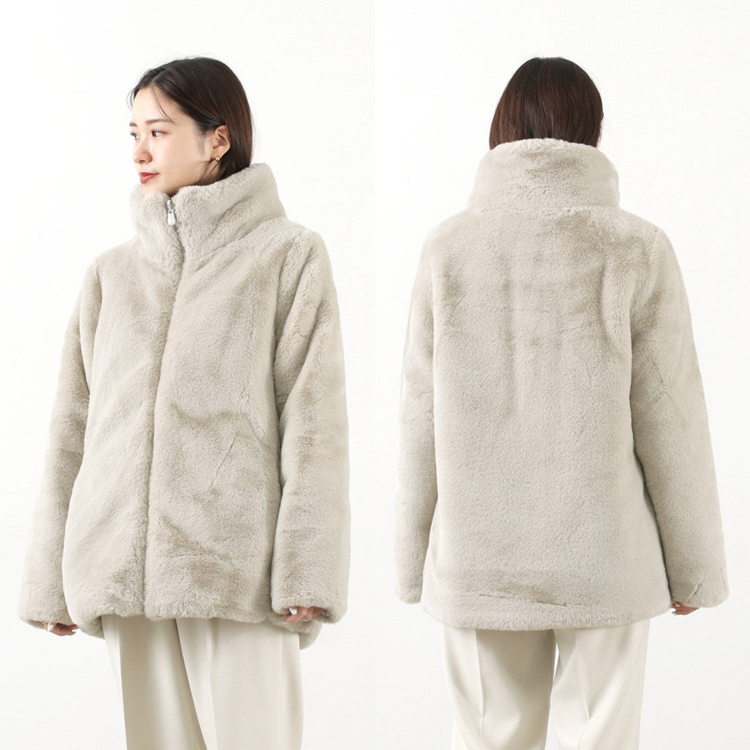 【30%OFF】SAVE THE DUCK(セーブザダック) ナタリー シンセティックダウン リバーシブル ファースタンドジャケット