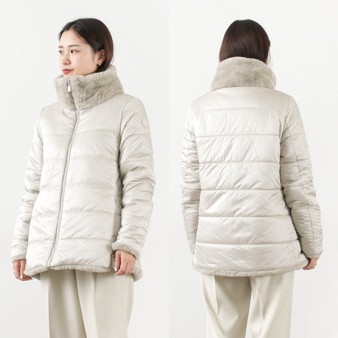 【30%OFF】SAVE THE DUCK(セーブザダック) ナタリー シンセティックダウン リバーシブル ファースタンドジャケット