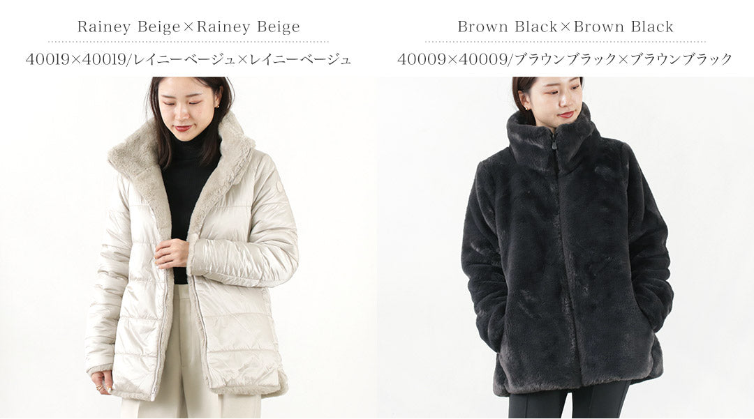 【30%OFF】SAVE THE DUCK(セーブザダック) ナタリー シンセティックダウン リバーシブル ファースタンドジャケット