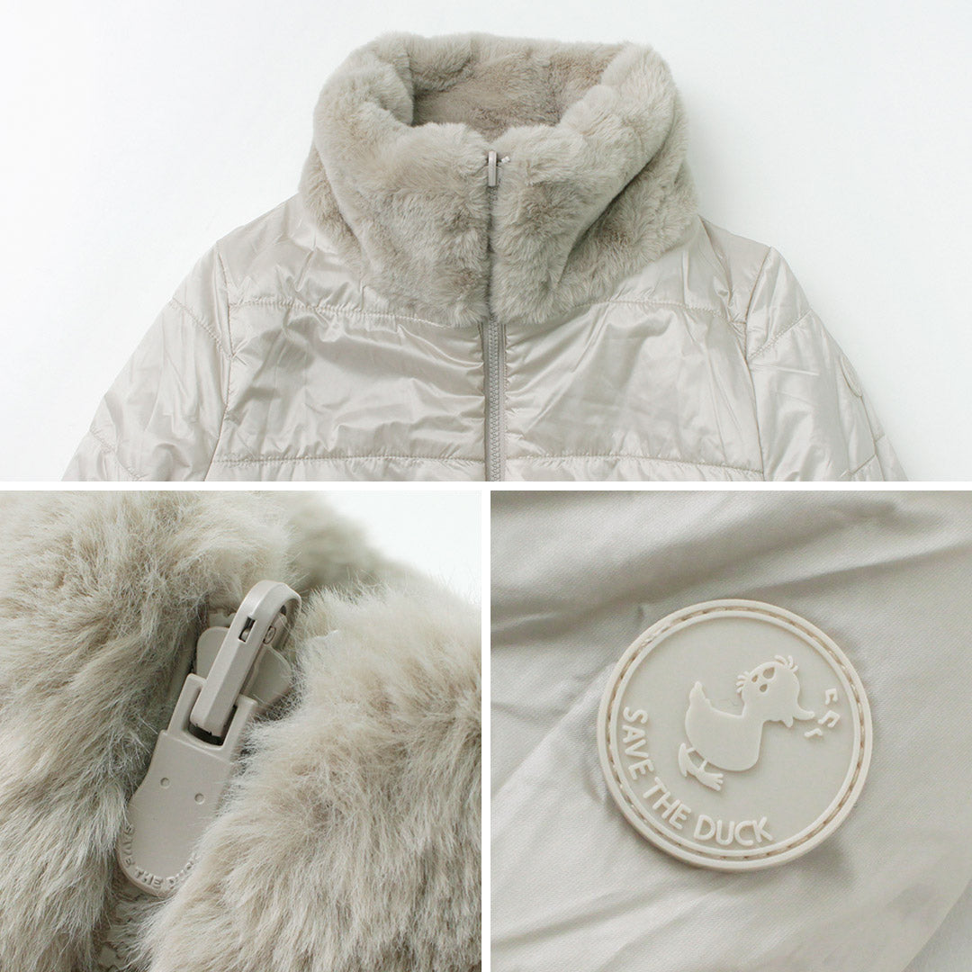 【30%OFF】SAVE THE DUCK(セーブザダック) ナタリー シンセティックダウン リバーシブル ファースタンドジャケット
