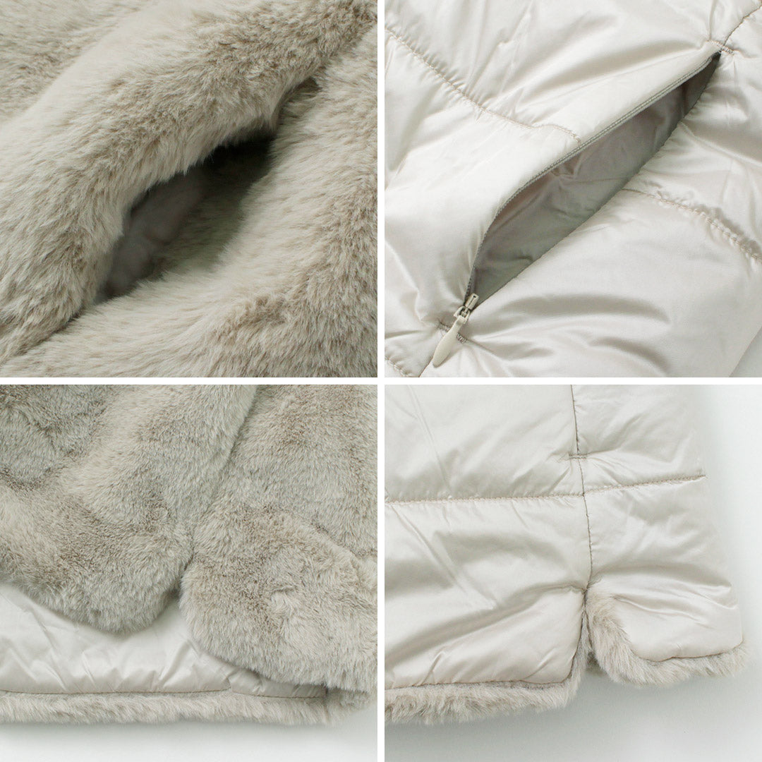 【30%OFF】SAVE THE DUCK(セーブザダック) ナタリー シンセティックダウン リバーシブル ファースタンドジャケット