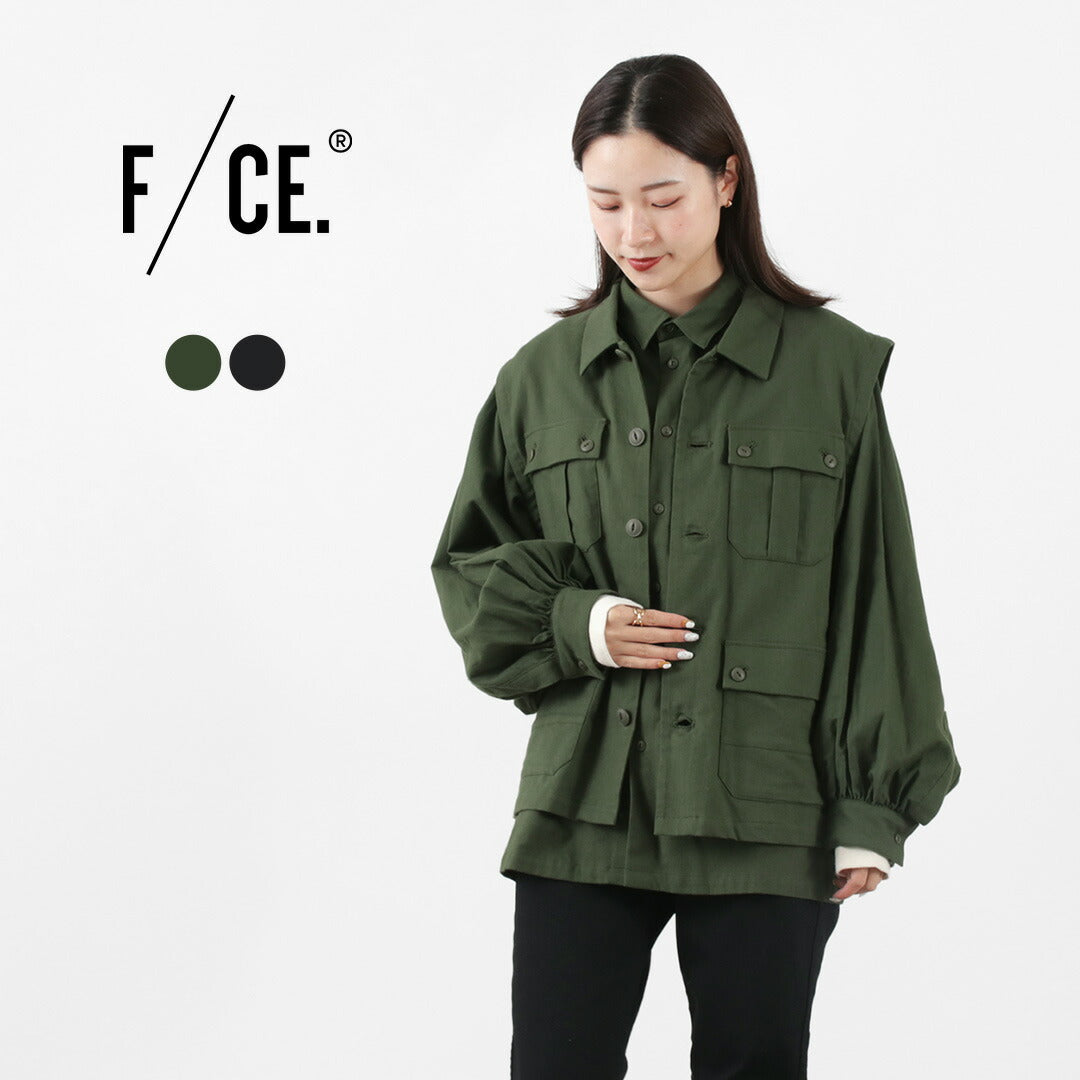【50%OFF】F/CE.(エフシーイー) レイヤード コットンシャツブルゾン