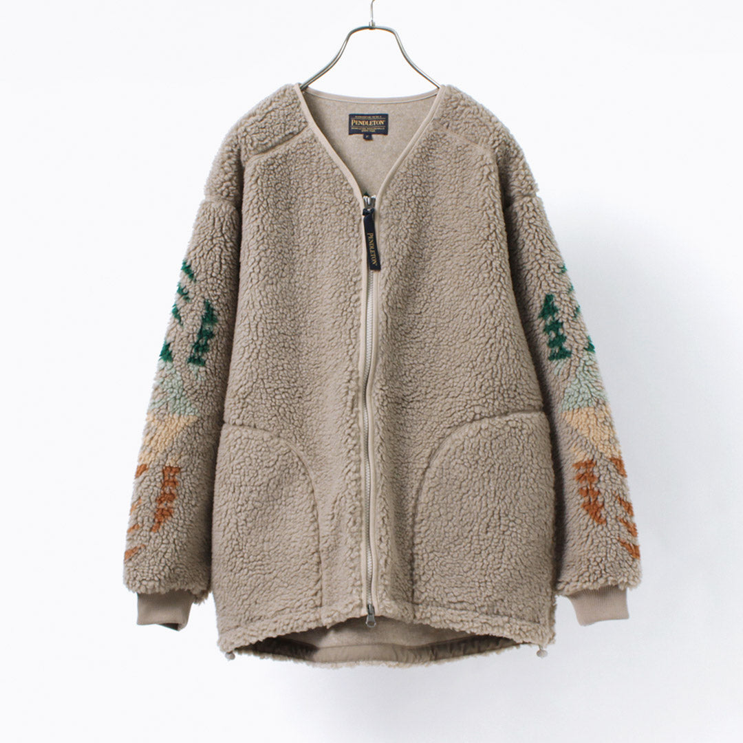 PENDLETON（ペンドルトン） ボアジャガード Vネック ジップ