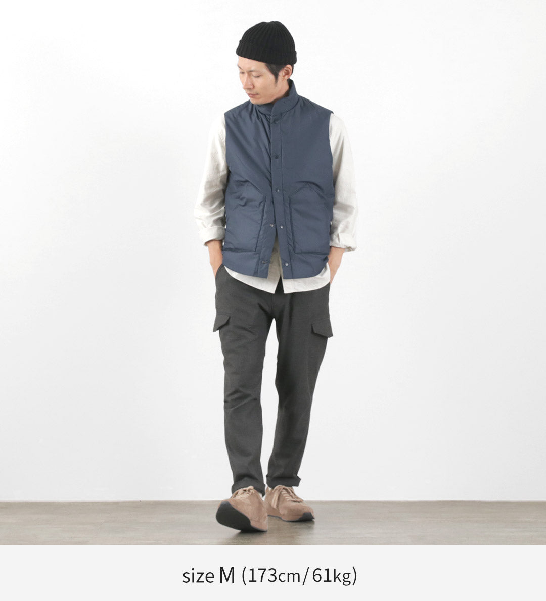 【30%OFF】M.I.D.A.(ミダ) ナイロン パディング ベスト