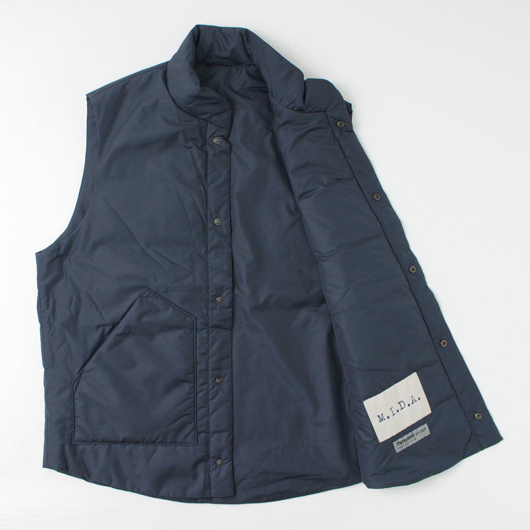 【30%OFF】M.I.D.A.(ミダ) ナイロン パディング ベスト