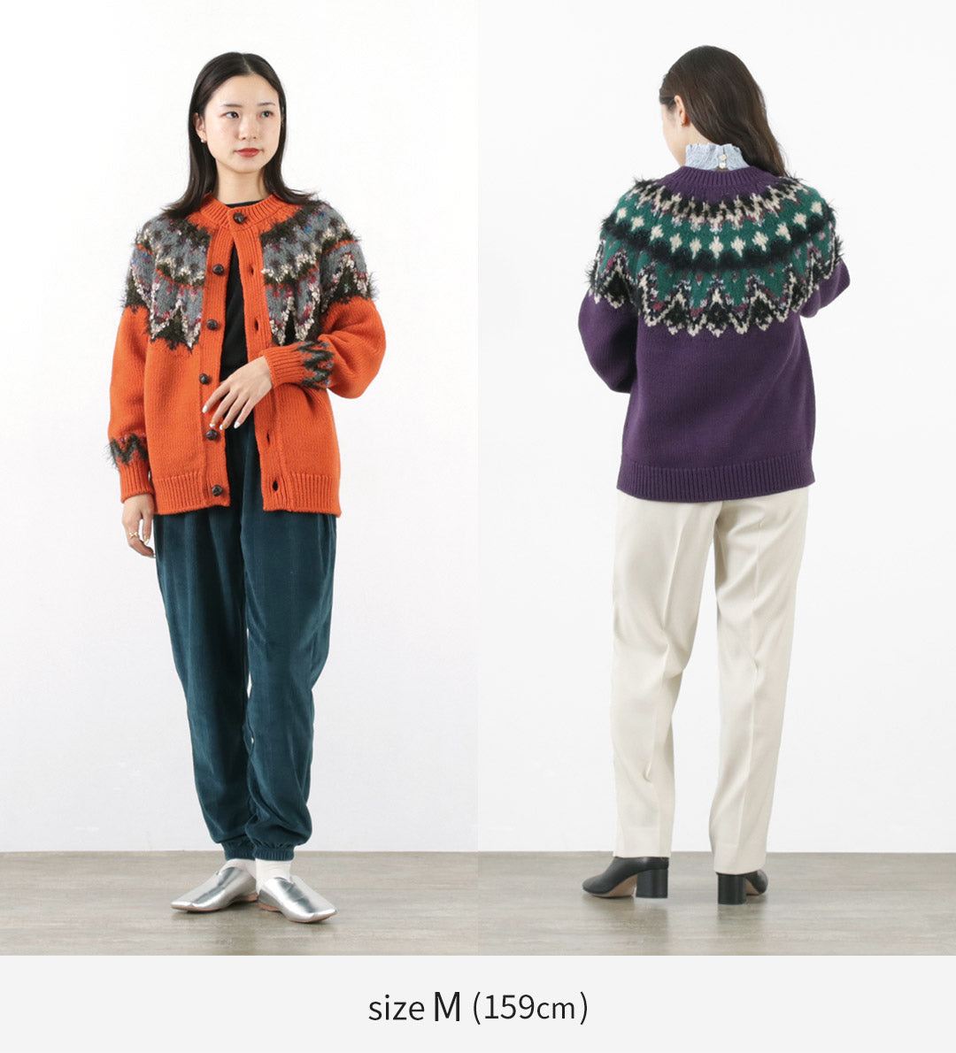 【30%OFF】COOHEM(コーヘン) ノルディック ニット カーディガン レディース ウール 刺繍 柄 厚手 日本製 ゆったり クルーネック 暖かい 北欧 米冨 YONETOMI KOHEN NORDIC KNIT C/D【セール】