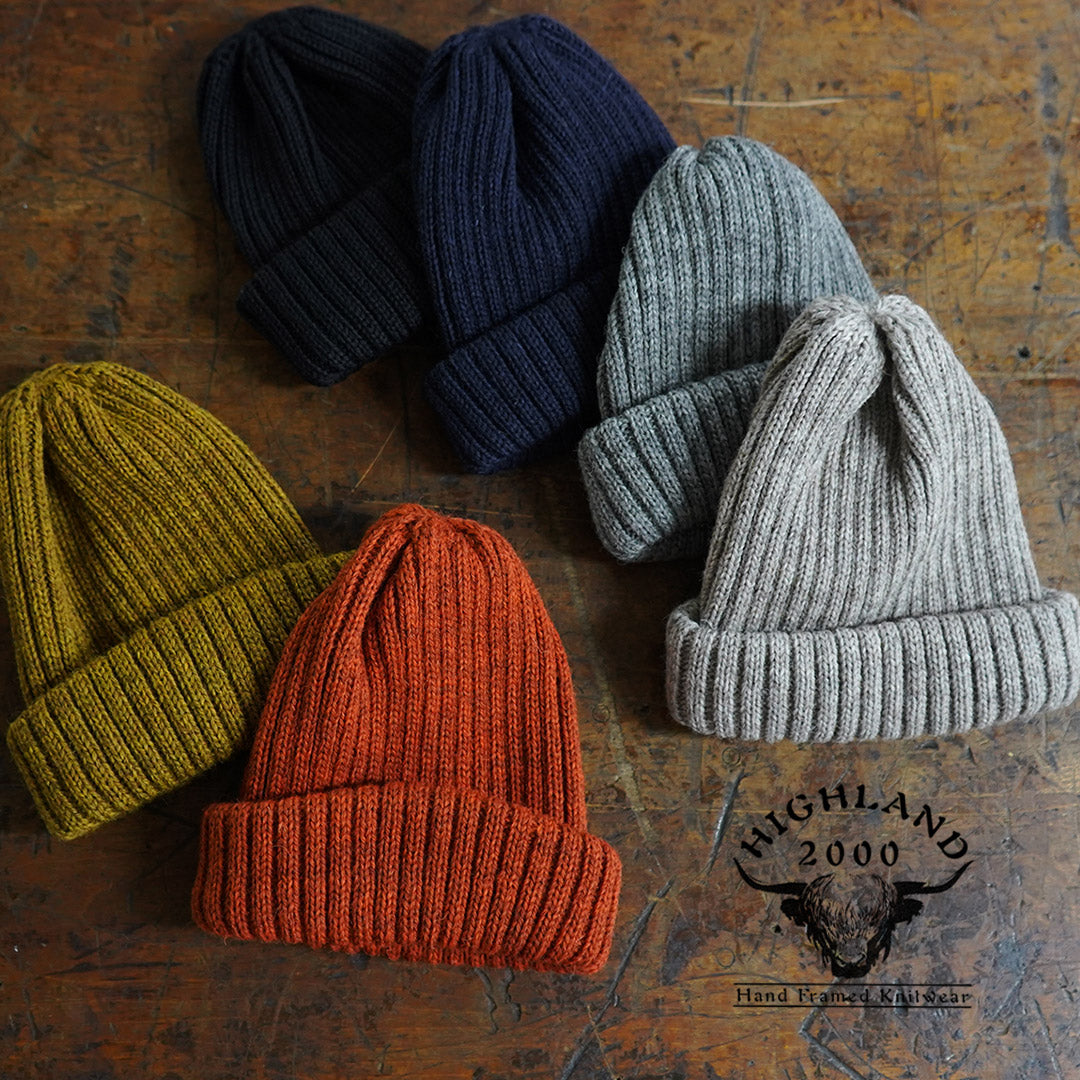 HIGHLAND 2000(ハイランド2000) ブリティッシュウール 2×1リブ ボビーキャップ ダブルターンアップ