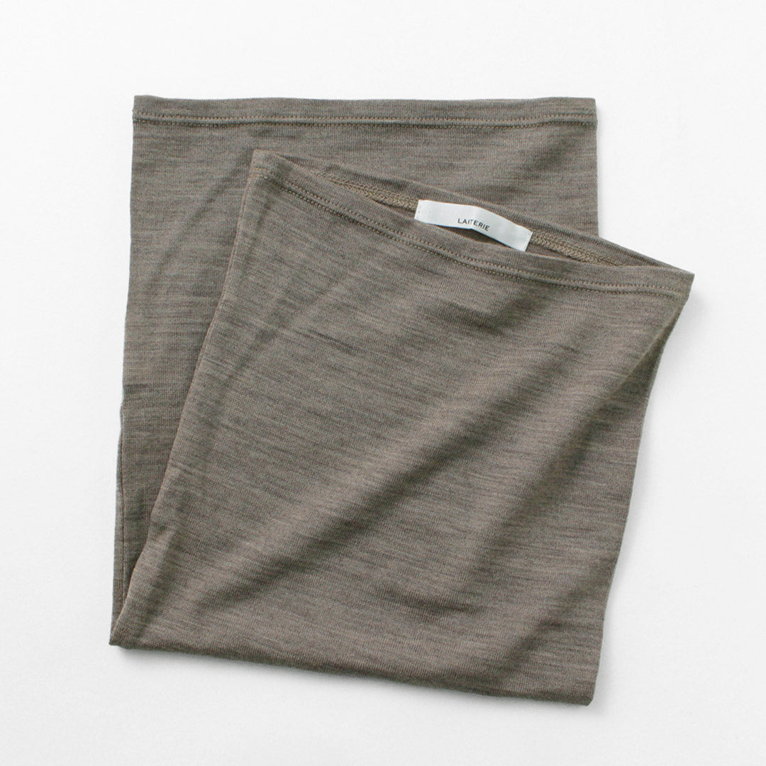 【50%OFF】LAITERIE(レイトリー) WOOL天竺 マルチネックウォーマー マフラー スヌード ヘアバンド レディース 薄手 メリノウール【セール】