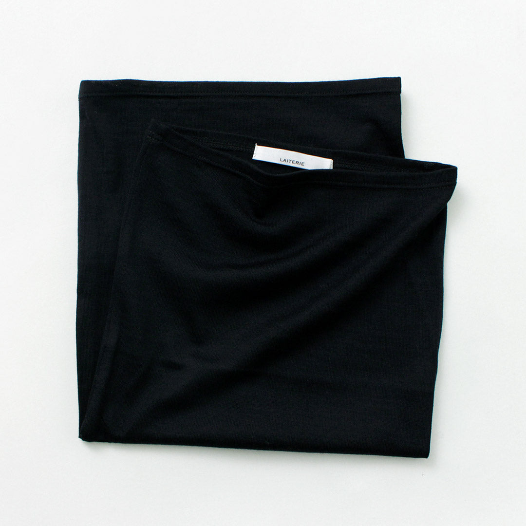 【50%OFF】LAITERIE(レイトリー) WOOL天竺 マルチネックウォーマー マフラー スヌード ヘアバンド レディース 薄手 メリノウール【セール】