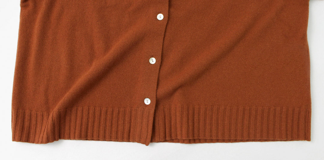 【30%OFF】TUMUGU(ツムグ) メリノウール 衿付きカーディガン