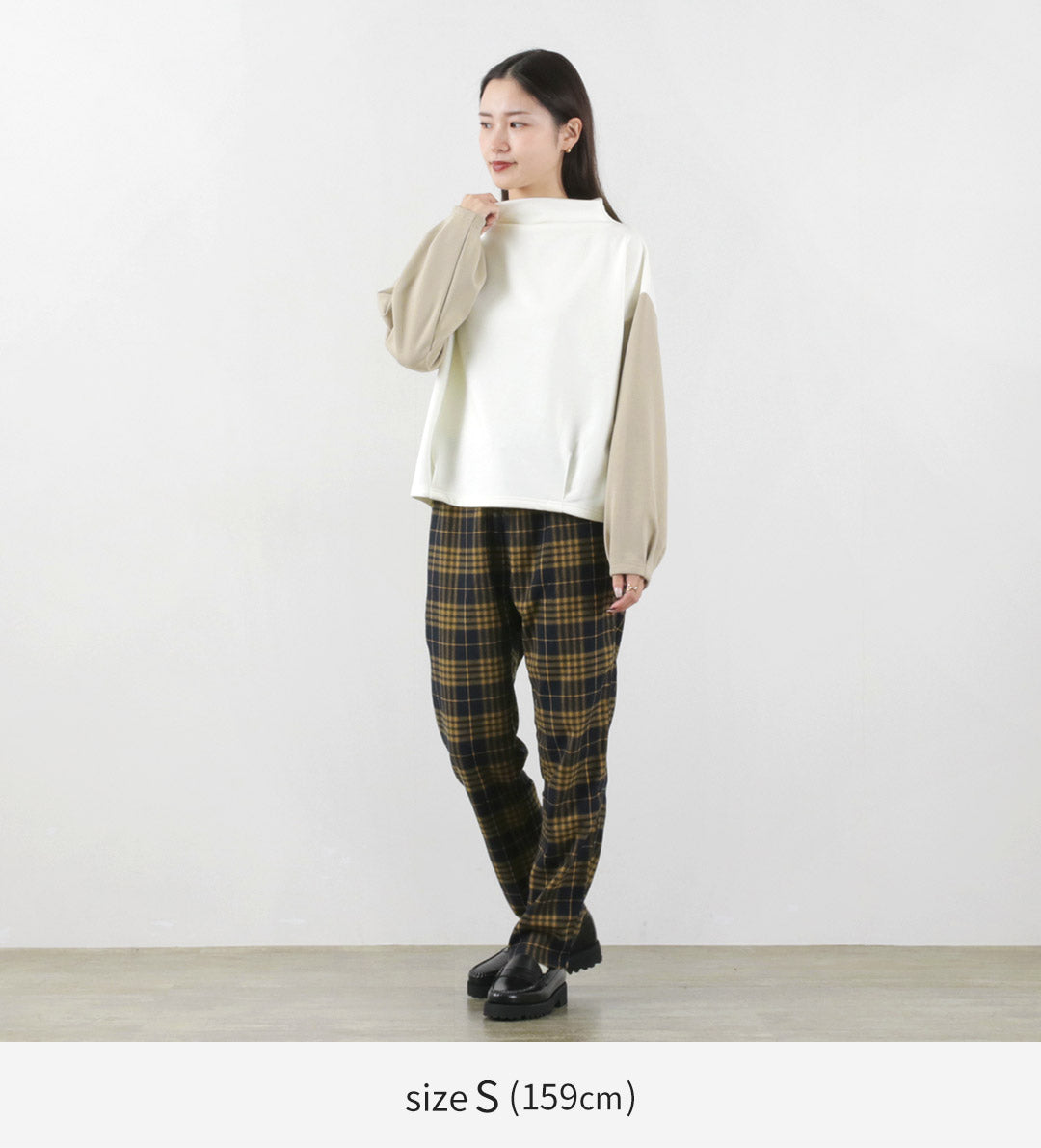 【40%OFF】KELEN(ケレン) バイカラー モックネックトップス