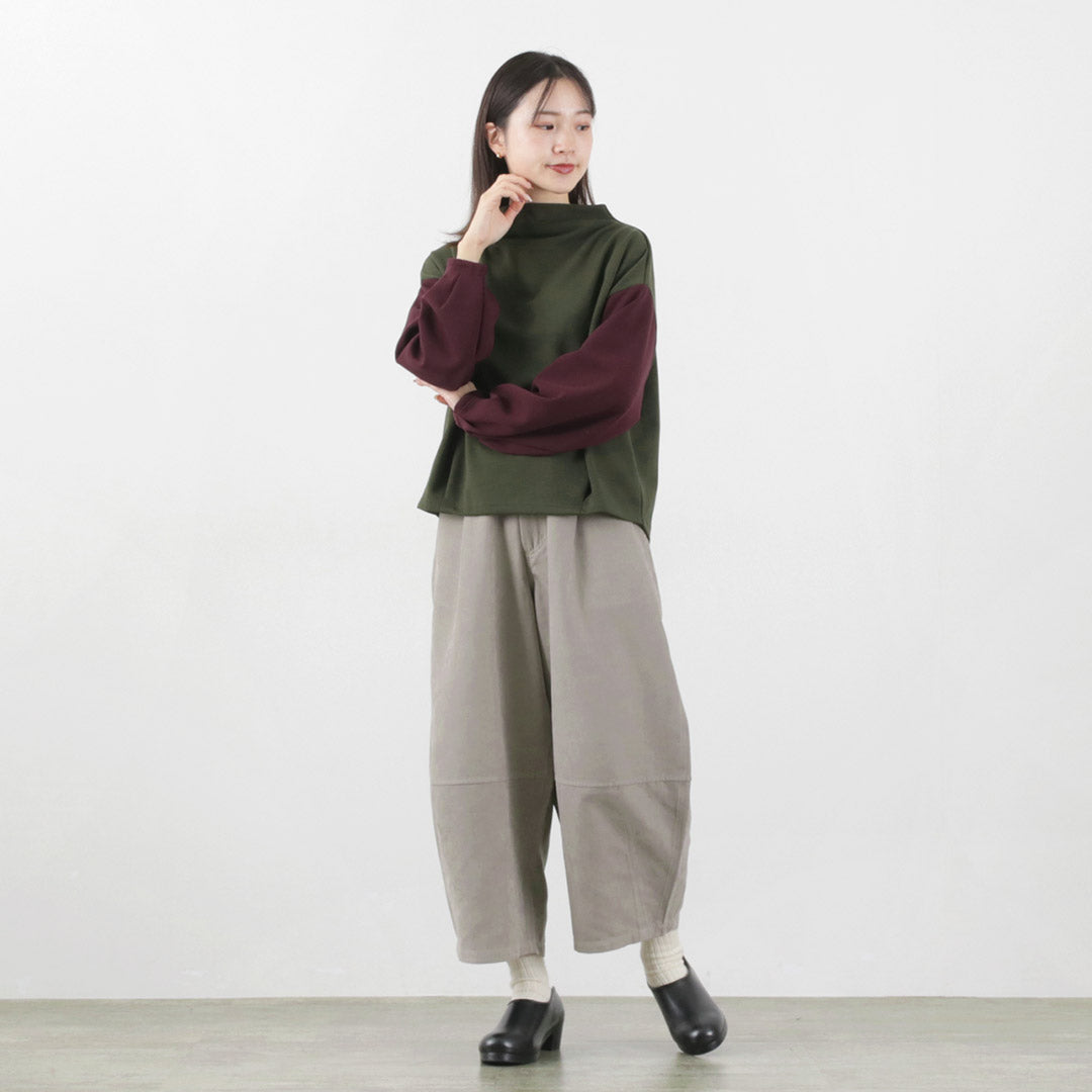 【40%OFF】KELEN(ケレン) バイカラー モックネックトップス
