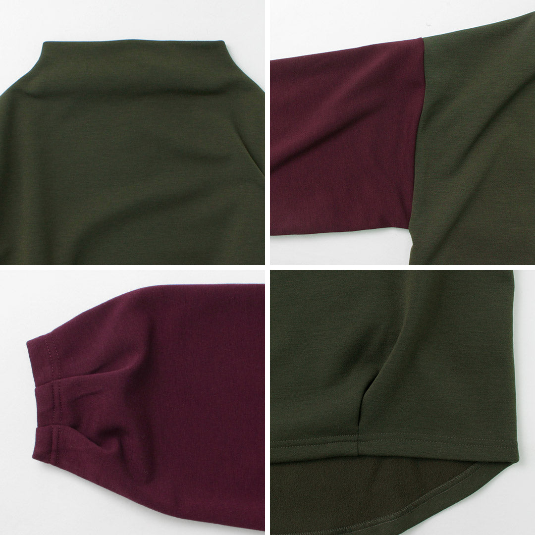 【40%OFF】KELEN(ケレン) バイカラー モックネックトップス