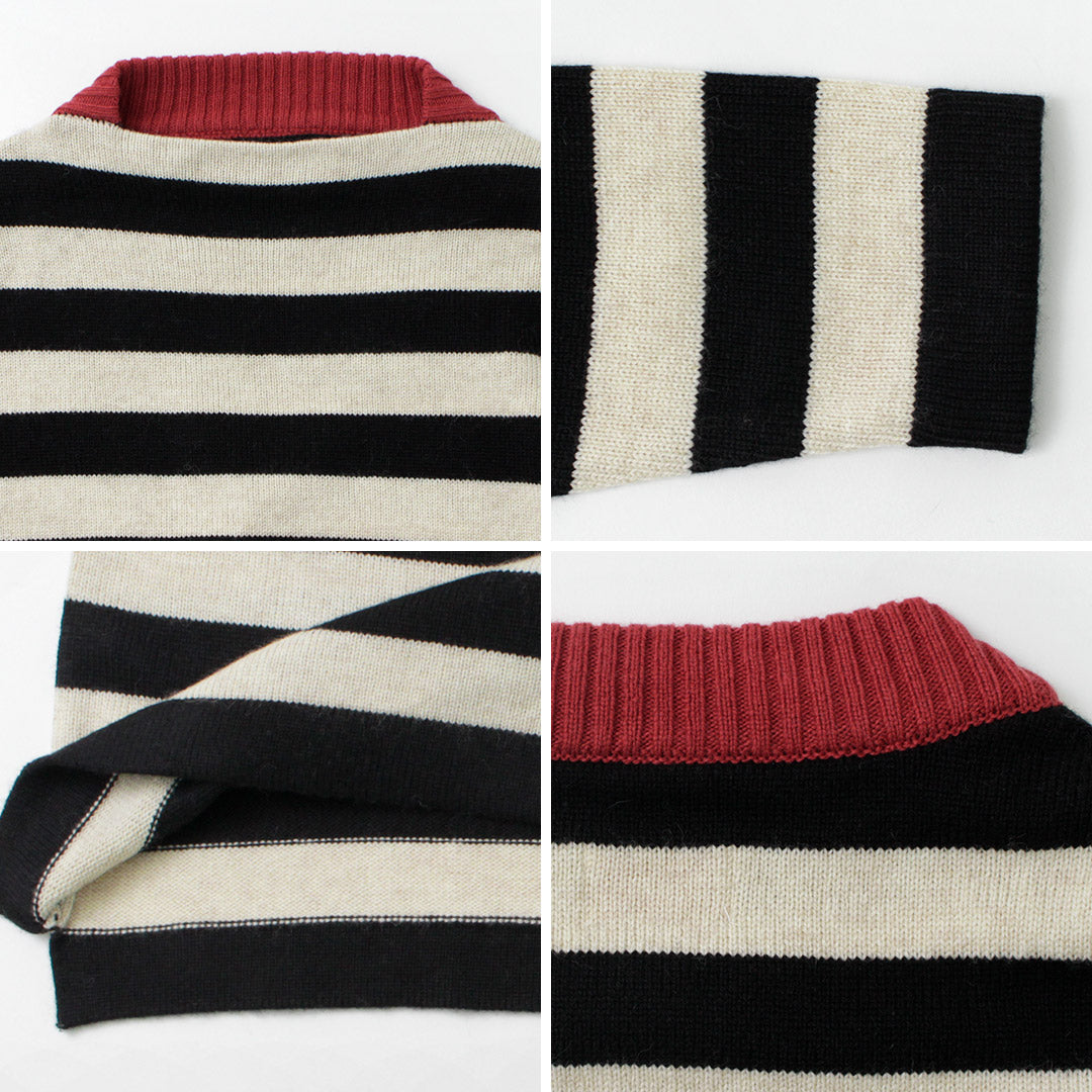 【30%OFF】MAO MADE(マオメイド) やわらかウール ミドルゲージ ワイドプルオーバーニット