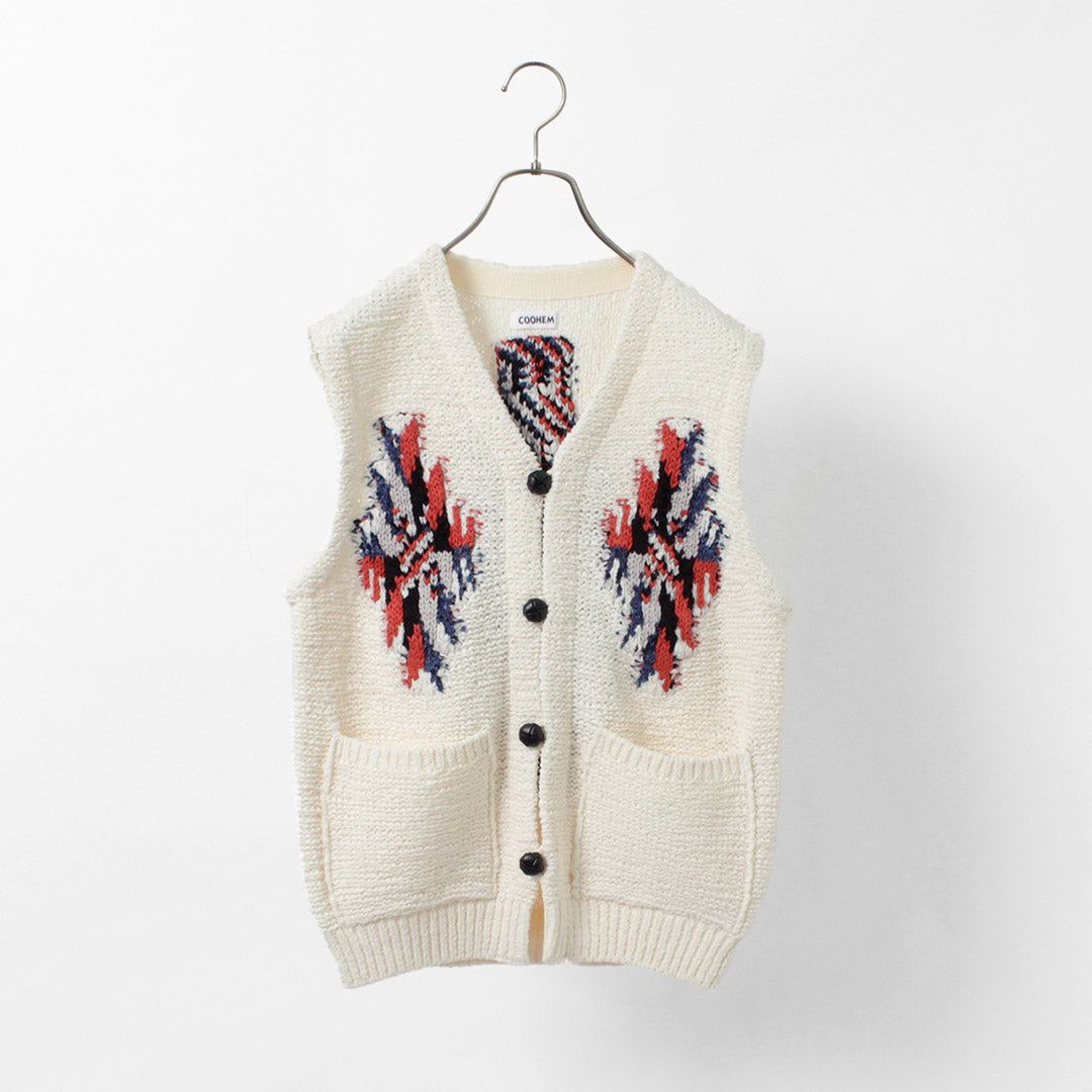 【40%OFF】COOHEM(コーヘン) チマヨ ツイード ニットベスト