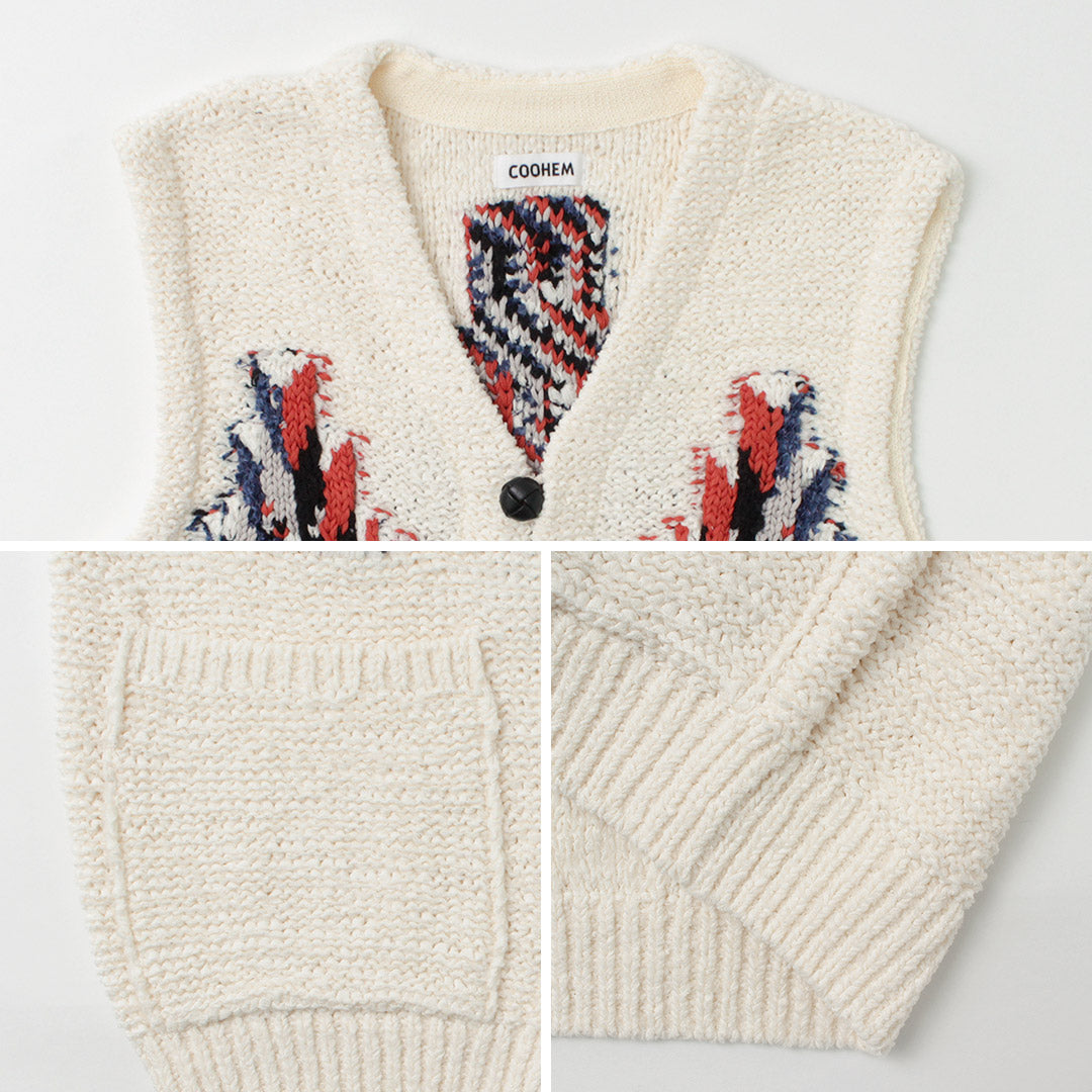 【40%OFF】COOHEM(コーヘン) チマヨ ツイード ニットベスト