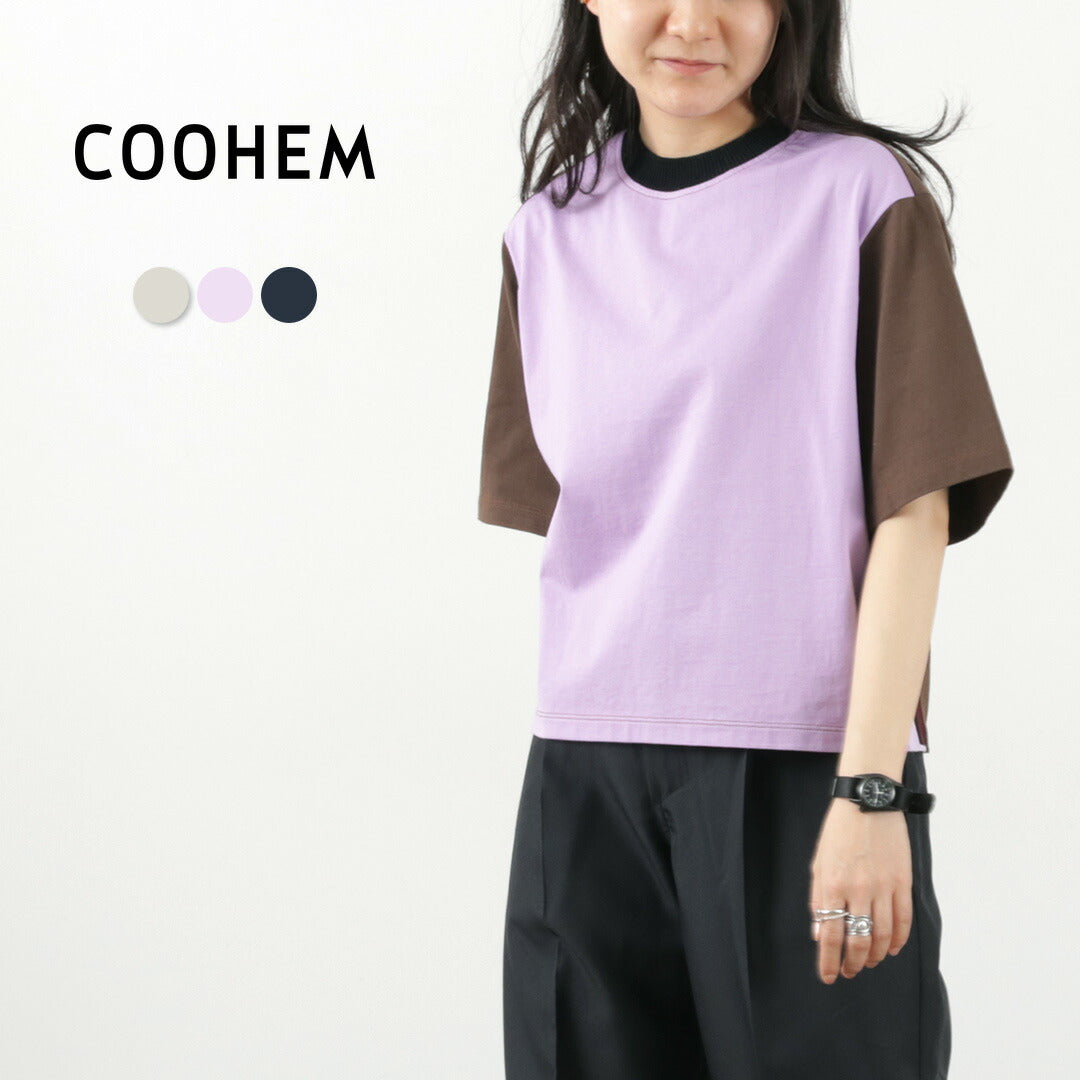 【50%OFF】COOHEM(コーヘン) ニットサイドライン Tシャツ