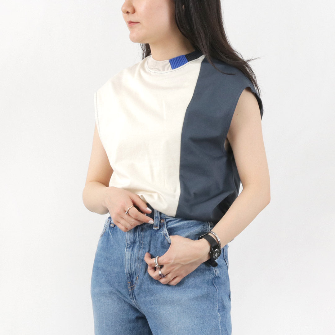 【30%OFF】COOHEM(コーヘン) ストライプリブニット コンビTシャツ