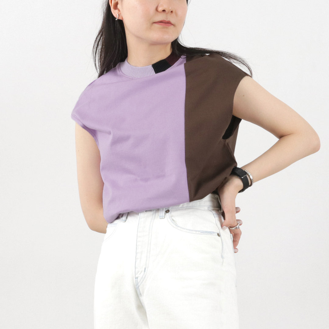 【30%OFF】COOHEM(コーヘン) ストライプリブニット コンビTシャツ
