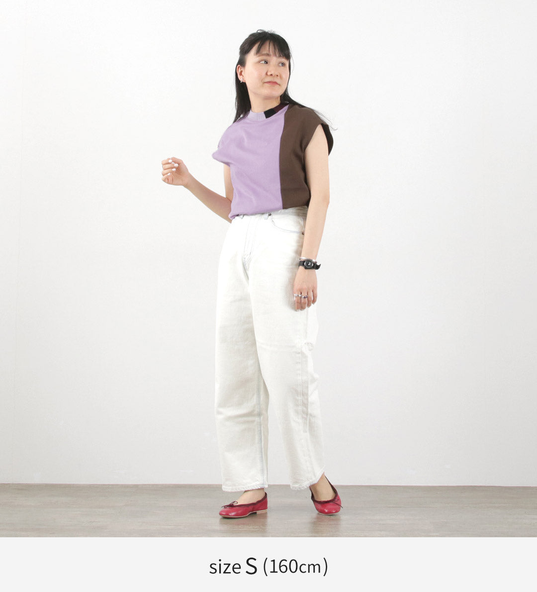 【30%OFF】COOHEM(コーヘン) ストライプリブニット コンビTシャツ