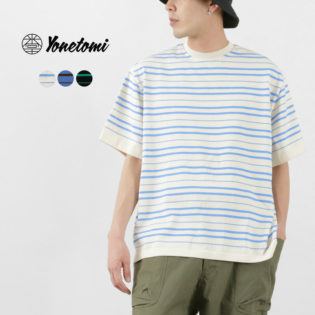 【30%OFF】YONETOMI NEW BASIC(ヨネトミニューベーシック) ライト ウェーブコットン ニット プルオーバーTシャツ