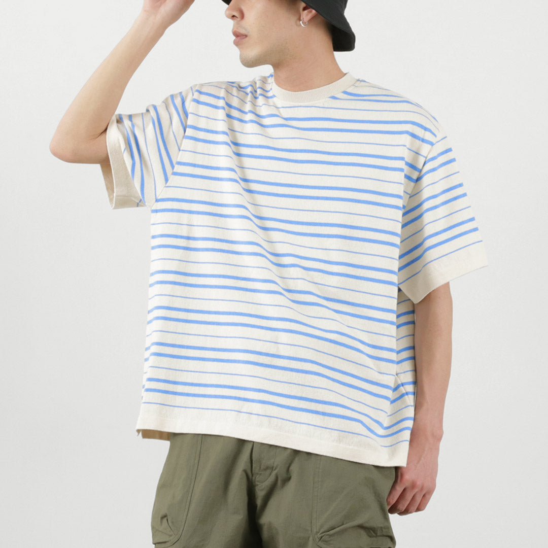 【30%OFF】YONETOMI NEW BASIC(ヨネトミニューベーシック) ライト ウェーブコットン ニット プルオーバーTシャツ