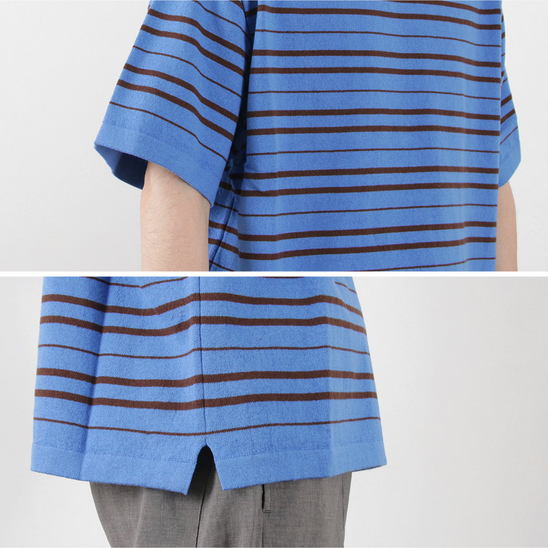 【30%OFF】YONETOMI NEW BASIC(ヨネトミニューベーシック) ライト ウェーブコットン ニット プルオーバーTシャツ